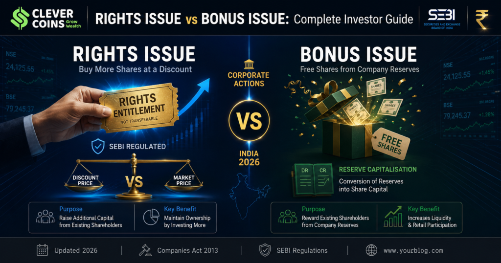 rights issue vs bonus issue india